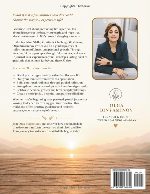 Gratitude Challenge Guided Workbook Back Cover